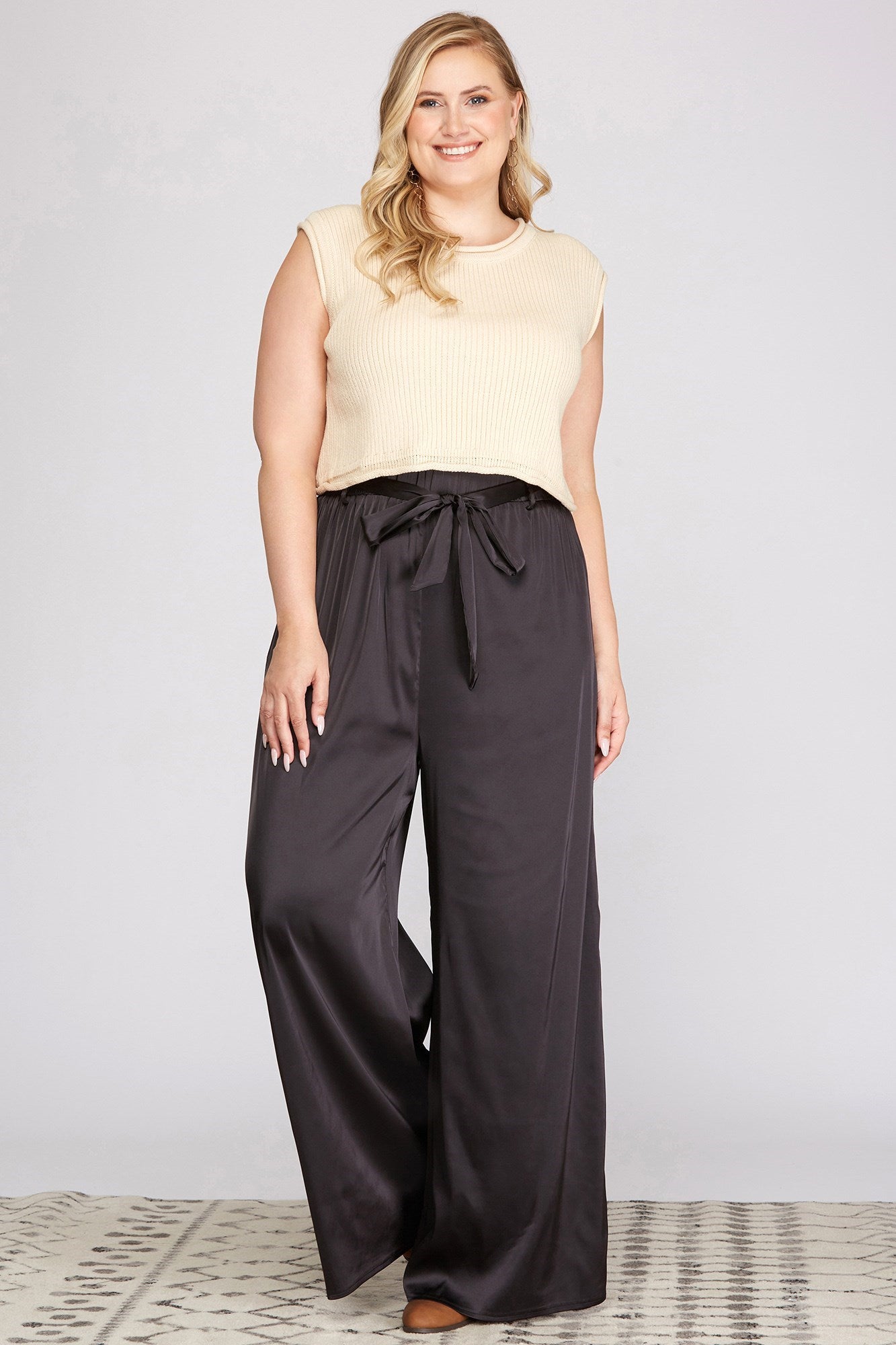 Going Places Satin Wide Leg Pants