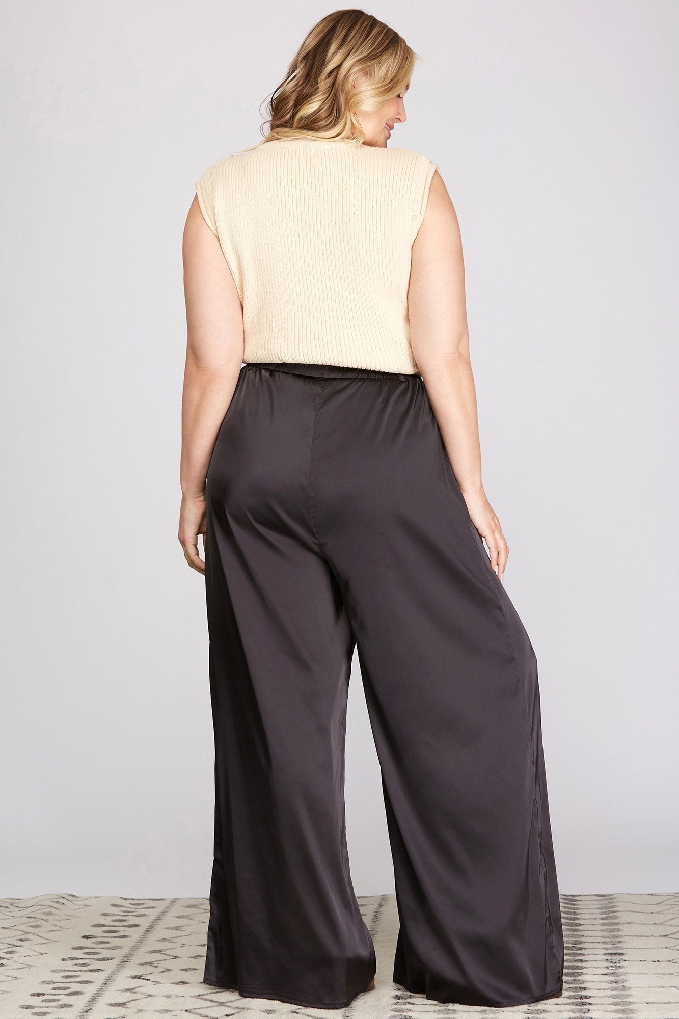 Going Places Satin Wide Leg Pants