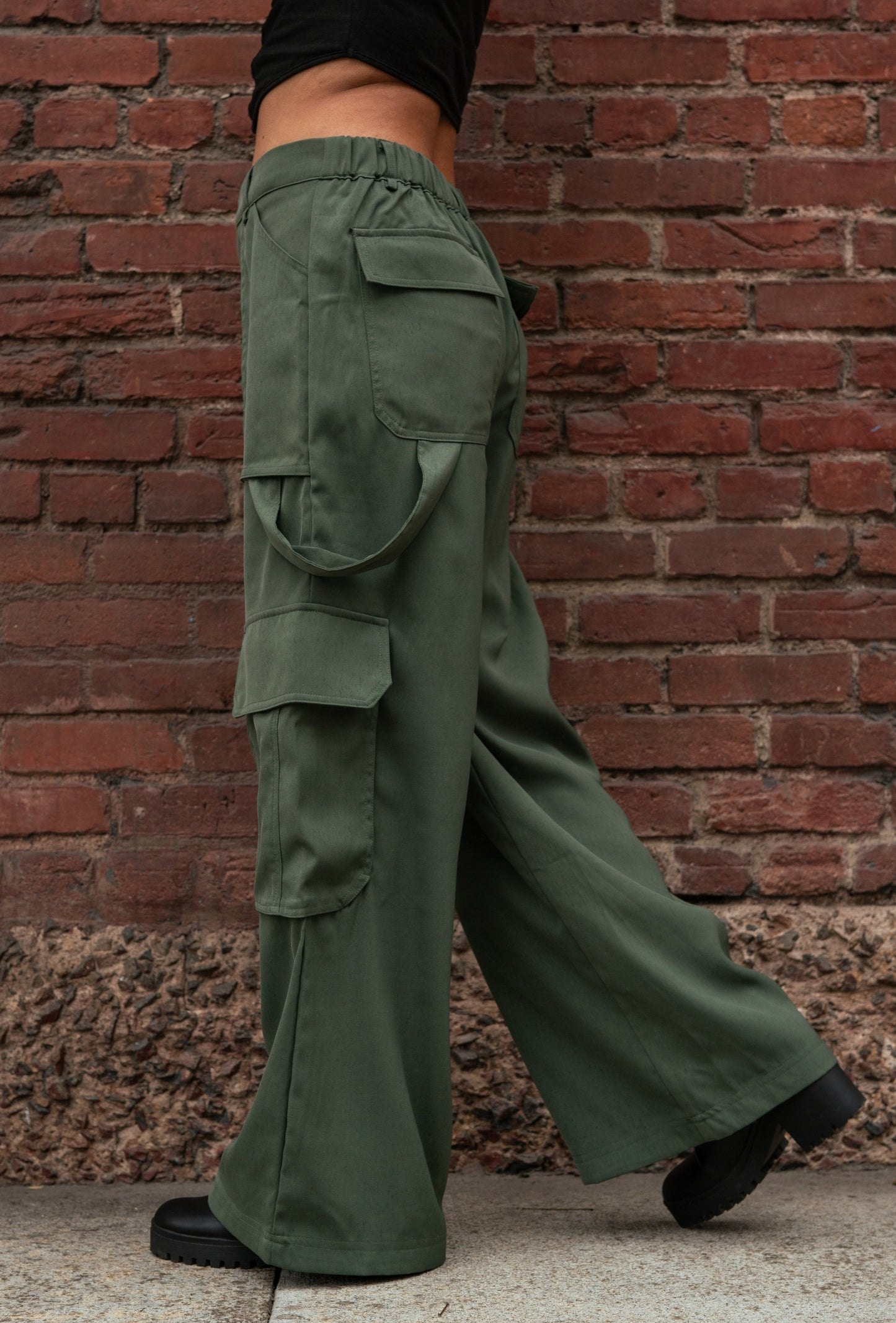 Conquer The Day Cargo Utility Wide Leg Pants